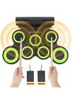 0688209374179 Toneseas Electronic Drum Set Portable Roll Up Practice