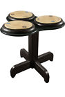 10031-24-bkbk Playmore Design Triple Conga Style Black Drum Table 844731059636