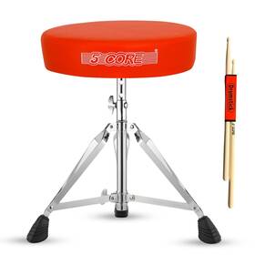 5 Core 810144132150 Drum Throne Height Adjustable Guitar Stool Thick Padded Memory Foam Dj Chair Sea