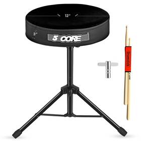 5 Core 810144132341 Drum Throne Padded Guitar Stool Height Adjustable Music Chair For Adults And