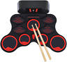 744110198027 Elejolie Electric Drum Set For Kids Roll Up