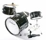 Drm316-bk 760459613212 De Rosa Junior Drum Set With Chair Black