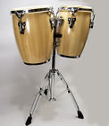 813121011240 Unbranded New Congas Percussion With Stand Beautiful Natural