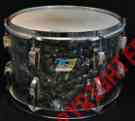 910207 Pearl Ludwig Black Drum Diamond 13 Tom 1972 Blue 9 Vintage