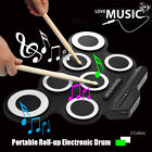 Aat847429 Digital Electronic Roll Up Drum Set Drumsticks Foot Pedals Power
