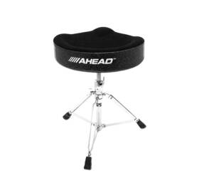 Ahead 753283401292 Drum Throne 17 Saddle Black Cloth Top/black Sparkle Sides Embroidered