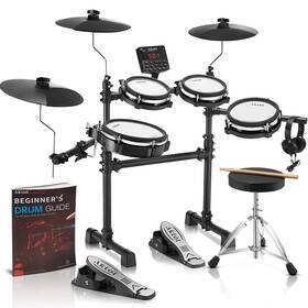 Aklot 746626881424 B-core530 Electric Drum Set Dual-zone Quiet Mesh Pads 10 Dual-trigge
