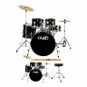 Akrgal528900k2 Crush Drums Piece Drum Set Black Wrap With 196271584469