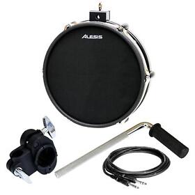 Alesis 10inch Dual Zone Mesh Drum Pad Bundle With L-rod Clamp 1/4inch Trs Cable