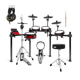 Alesis 196271732020 Nitro Ultimate 9-piece Professional Electronic Drum Kit Bluetooth Bundle