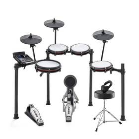 Alesis 196271749363 Nitro Max Kit Electronic Drum Set Bundle With Throne And Headphones