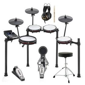 Alesis 196271909828 Nitro Max Kit Electronic Drum Set With Quiet Mesh Pads Bundle