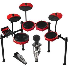 Alesis 197881267674 Nitro Max 8-piece Electronic Drum Set With Bt/bfd Sounds Red Rf
