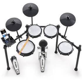 6.94318e Alesis 11 Nitro Max Kit Electric Drum Set With Quiet Mesh Pads 10 Inch Dual Zone Snare