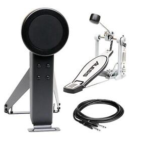 Alesis 6inch Kick Drum Pad Bundle With Pedal 1/4inch Ts Cable