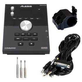 Alesis 712198228738 Command Mesh Kit Drum Module Bundle With Clamp Cable Snake Screw Set
