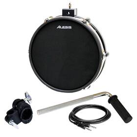 Alesis 712198229001 12 Inch Dual Zone Mesh Drum Pad Bundle With L-rod Clamp 1/4 Trs Cable