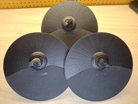 Alesis 730052112917 3 10 Inch Cymbal Pads - 2 Single Zone And 1 With Choke Drum Set Tested Working
