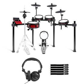 Alesis 735345464667 Nitro Ultimate 9-piece Electronic Drum Kit Set W Headphones Pack