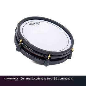 Alesis 780518474783 10 Inch Dual-zone White/red Mesh Drum Pad For Command Se Comma