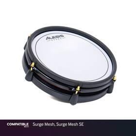 Alesis 780518474844 10 Inch Dual-zone White/red Mesh Drum Pad For Surge Se