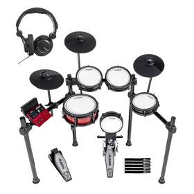 Alesis 789049913808 Nitro Pro Drum Kit 8-piece Set W Mesh Heads And Headphones
