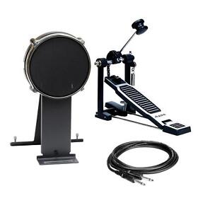 Alesis 8inch Mesh Kick Drum Pad Bundle With Pedal 1/4inch Ts Cable