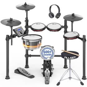498465162 Allset 700 Professional Electric Drum Sets With Mude Mesh Pads 10 Inch Dual Zone S