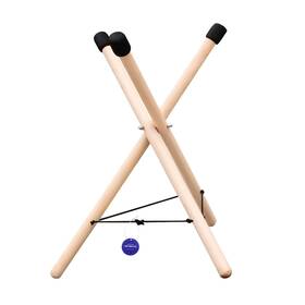 As Teman Handpan 745431932628 Asteman Stand Adjustable Wooden Triangle Drum Compatible Wit