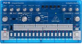 000-ee202-00010 Behringer Rd-6-bb Analog Drum Machine - Baby Blue Translucent