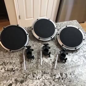 Hds240 Behringer 3x Electric Drum Pads Mounting Poles Brackets For Set