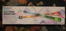 Brookstone Smbkn-71565 Electronic Light Up Edition Drum Sticks With Speakers New