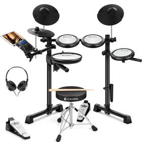 Cmus-cy000410 Cahaya Electric Drum Set Beginner - Kit For Adults Kids Portable 350 Sounds 25