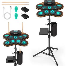 Us-ced0029 Cahaya Drum Pad - Electronic Set 9-pads With Dual Speakers Midi Portable K