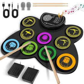 Us-cy00370-1 Cahaya Electronic Drum Pad Set Foldable 9-pad Practice S