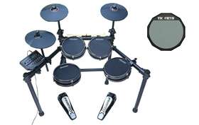 Csd25m-u-pad6-u Carlsbro 7-piece Full Electronic Electric Drum Kit Set With Sticks And Free Practice Pad