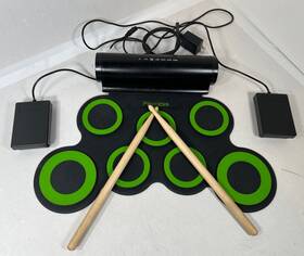 M010gna18713 Costway Electronic Roll Up Drum Set 7 Pads Midi Kit With 2 Speaker And Headphone Green