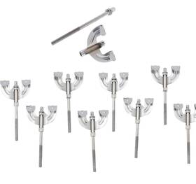 Dkuwbjas 935894054980 8-piece M6 Chrome Drum Hardware Pack Tension Rods Lugs Claws Set Replacement