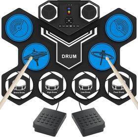 Dongguanshi Yinuo Dianzi Youxian Gongsi 445026758765 Electric Drum Set 9 Drums Portable Practice Pad Electronic Kit With Built