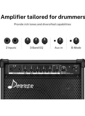 Dda-35 Donner Electric Guitar Amplifier Speaker 35w Electronic Drum Keyboard Amp