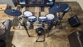 Ec6788 Donner Backbeat Electronic Drum Set 8pc 1100 Sounds Open Box Kit Mesh Heads