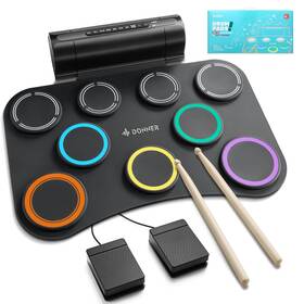 Ded-20se Donner Ec6882 Electronic Drum Kit Roll Up 9 Pad Electric Built-in Speaker