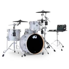 Dektfp04tadncprc Dw Dwe 4pc Complete Electronic/acoustic Drum Set With Roland Cymbals Diamond Nebula