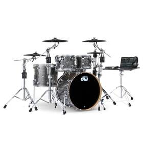 Dektfp05tb070cprc Dw Dwe 5pc Complete Electronic/acoustic Drum Set With Roland Cymbals Black Galaxy