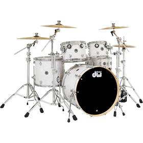 Dektfp05tbwmcp Dw Dwe Wireless A/e Convertible 5-piece Drum Set With 22 Inch Bass Cymbals Wht Mrn Perl