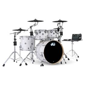 Dektfp05tbwmcprc Dw Dwe 5pc Complete Electronic/acoustic Drum Set With Roland Cymbals White Marine