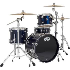 Dektlc04tambmcp Dw Dwe Wireless A/e Convertible 4-piece Drum Set Bundle With 20 Inch Bass Mn Blue Metal