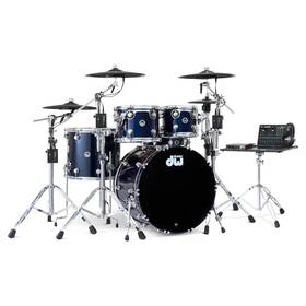 Dektlc05tbmbmcprc Dw Dwe 5pc Complete Electronic/acoustic Drum Set With Roland Cymbals Midnight Blue