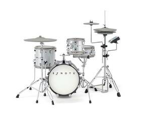 Efnote 810048961085 Mini Acoustic Designed Electronic Drum Set - White Sparkle