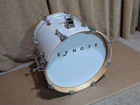 Efd-k1612-ws Efnote 16 Inch Kick Drum Bass White Sparkle